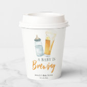 ベビーは醸造ボトルビール赤ちゃんシャワー 紙コップ (裏面)