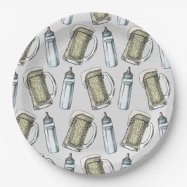 ベビーは醸造ボトル&ビール紙プレート ペーパープレート