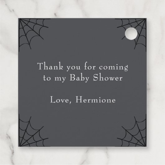 ベビーは醸造幽霊とポーション赤ちゃんシャワー フェイバータグ (裏面)