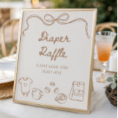 ベビーは醸造手描きおむつラッフル ポスター