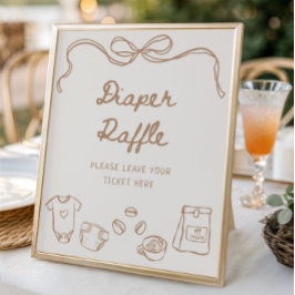 ベビーは醸造手描きおむつラッフル ポスター