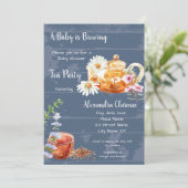 ベビーは醸造招待状茶パーティー赤ちゃんシャワー 招待状 (スタンド正面)