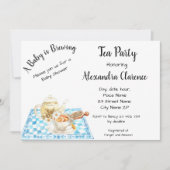 ベビーは醸造招待状茶パーティー赤ちゃんシャワー 招待状 (正面)