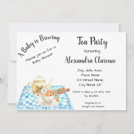 ベビーは醸造招待状茶パーティー赤ちゃんシャワー 招待状