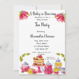 ベビーは醸造招待状茶パーティー赤ちゃんシャワー 招待状