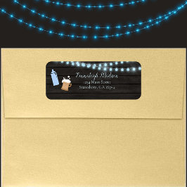 ベビーは醸造用ブルーベビーシャワー差出人住所 ラベル