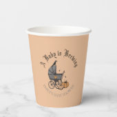 ベビーは醸造秋ベビーシャワーオレンジ 紙コップ (裏面)