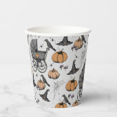 ベビーは醸造秋ベビーシャワーグレー 紙コップ (正面)