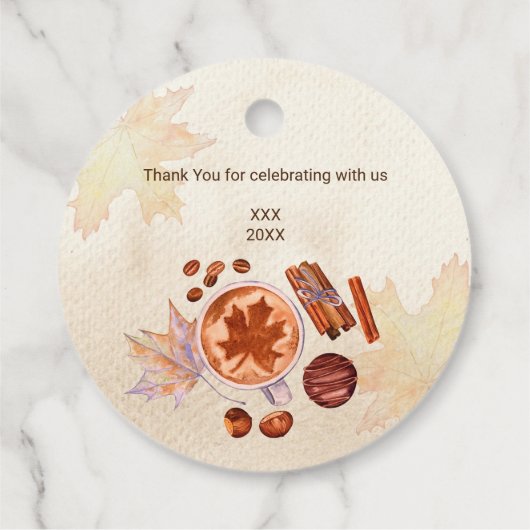 ベビーは醸造秋秋の赤ちゃんシャワーの好意 フェイバータグ (裏面)