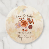 ベビーは醸造秋秋の赤ちゃんシャワーの好意 フェイバータグ (正面)