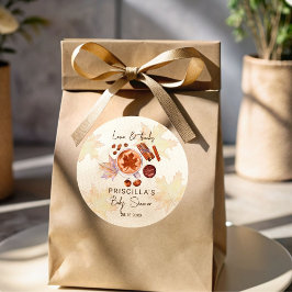 ベビーは醸造秋秋の赤ちゃんシャワーの好意 ラウンドシール