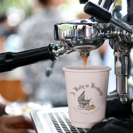 ベビーは醸造秋赤ちゃんシャワーピンク 紙コップ