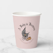 ベビーは醸造秋赤ちゃんシャワーピンク 紙コップ (裏面)