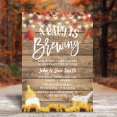 ベビーは醸造紅葉素朴ベビーシャワー 招待状