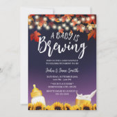 ベビーは醸造紅葉紫の赤ちゃんシャワー 招待状 (正面)