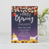 ベビーは醸造紅葉紫の赤ちゃんシャワー 招待状 (スタンド正面)