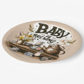 ベビーは醸造素朴茶釜ピーチシャワー ペーパープレート (アングル)