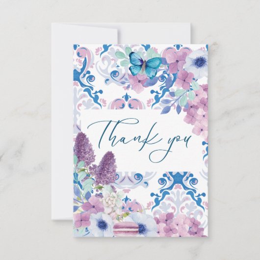 ベビーは醸造茶パーティー赤ちゃんシャワーありがとうCa サンキューカード (正面)