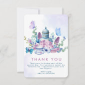 ベビーは醸造茶パーティー赤ちゃんシャワー サンキューカード (正面)