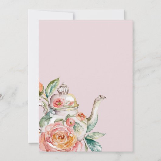 ベビーは醸造赤面花ベビーシャワー茶 招待状 (裏面)