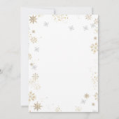 ベビーは醸造金ゴールドバウブルクリスマスベビーシャワー 招待状 (裏面)