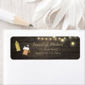 ベビーは醸造金ゴールドベビーシャワー差出人住所 ラベル (インサイチュ)