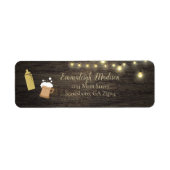 ベビーは醸造金ゴールドベビーシャワー差出人住所 ラベル (正面)