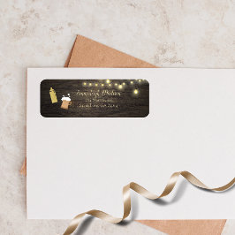 ベビーは醸造金ゴールドベビーシャワー差出人住所 ラベル