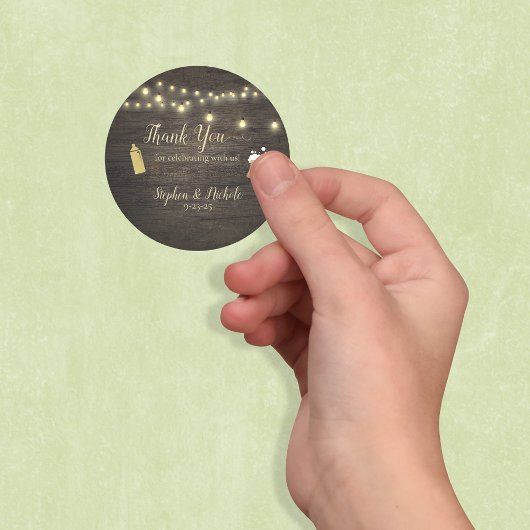 ベビーは醸造金ゴールド赤ちゃんシャワーありがとう ラウンドシール