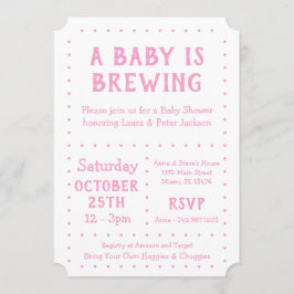 ベビーは醸造、シャワー招待状 招待状