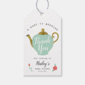 ベビーは醸造 |ティーパーティーベビーシャワーメッセージカード ギフトタグ (正面)