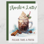 ベビーは醸造、ホリデーアイスコーヒーの好意のサインである 招待状 (正面/裏面)