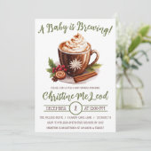 ベビーは醸造、休日ホットココアベビーシャワー 招待状 (スタンド正面)