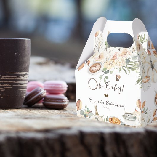 ベビーは醸造 秋のコーヒー赤ちゃんシャワー フェイバーボックス