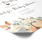 ベビーは醸造 秋のコーヒー赤ちゃんシャワー ポスター (角)