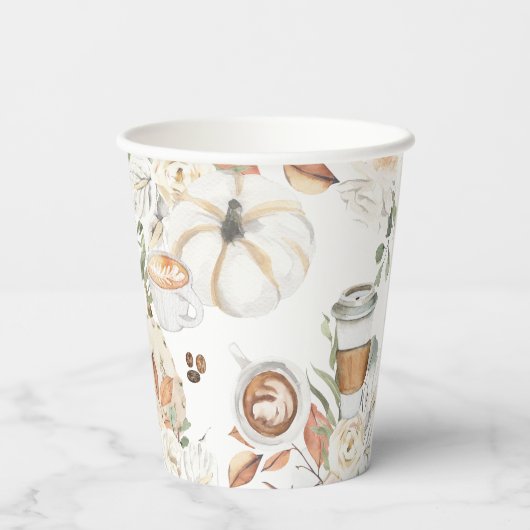 ベビーは醸造 秋のコーヒー赤ちゃんシャワー 紙コップ (裏面)