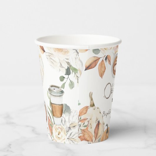 ベビーは醸造 秋のコーヒー赤ちゃんシャワー 紙コップ (右)