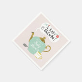 ベビーは醸造 | 茶パーティーフローラベビーシャワー スタンダードカクテルナプキン (角)