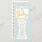 ベビーは醸造Co-Ed醸造所ベビーシャワー招待状 (正面/裏面)