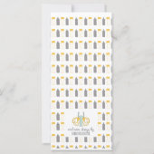 ベビーは醸造Co-Ed醸造所ベビーシャワー招待状 (裏面)