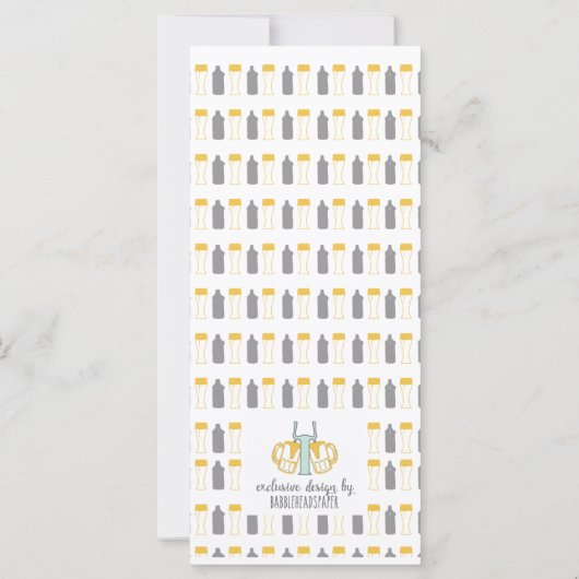 ベビーは醸造Co-Ed醸造所ベビーシャワー招待状 (裏面)