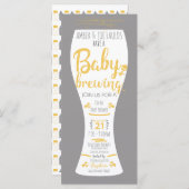 ベビーは醸造Co-Ed醸造所ベビーシャワー招待状 (正面/裏面)
