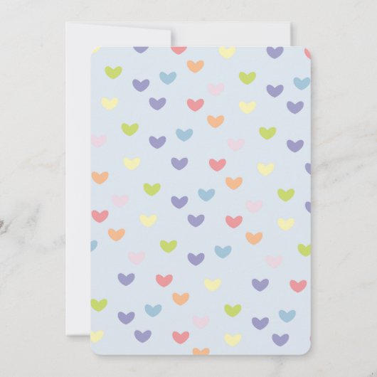 ベビーは雲の招待状を振りかけます 招待状 (裏面)