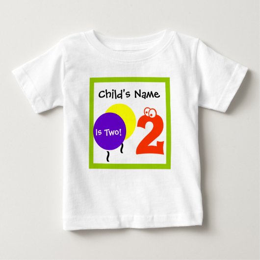 ベビーは2、2番目の誕生日、tシャツ1枚 ベビーTシャツ (正面)