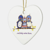 ベビーは3つを-カスタマイズ可能なオーナメント作ります セラミックオーナメント (左)