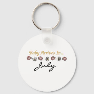 ベビーは7月に到着 キーホルダー