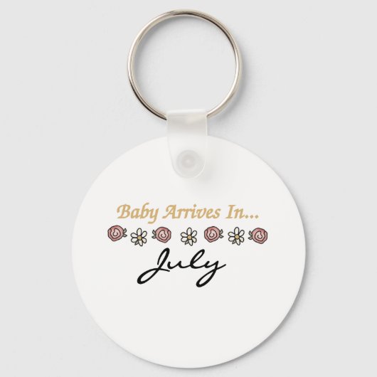 ベビーは7月に到着 キーホルダー (正面)