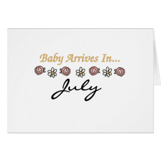 ベビーは7月に着きます