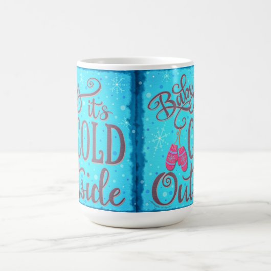 ベビーは、それは寒い外の休日 コーヒーマグカップ (中央)