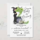 ベビーは、ウィッチの赤ちゃんシャワーを醸造している 招待状 (正面)